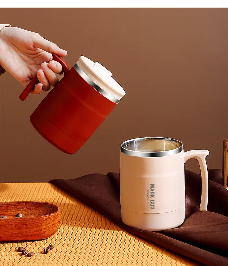 Edelstahl (18/8pro) neueste Büro -Kaffeetasse mit Stroh und faltbarem Löffel breit 500 ml ~ 1000 ml Karnation Edelstahl (18/8pro) neueste Büro -Kaffeetasse mit Stroh und faltbarem Löffel breit 500 ml ~ 1000 ml Karnation