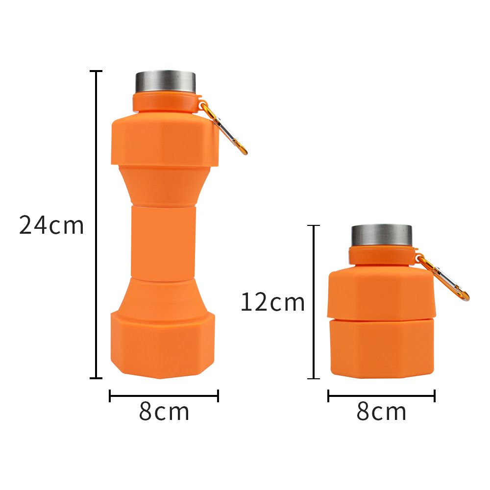 wholesale gym/fitness outdoor fordable portable silicone dumbbel sport water bottle 500ml ~ 1000ml Black wholesale gym/fitness outdoor fordable portable silicone dumbbel sport water bottle 500ml ~ 1000ml Black