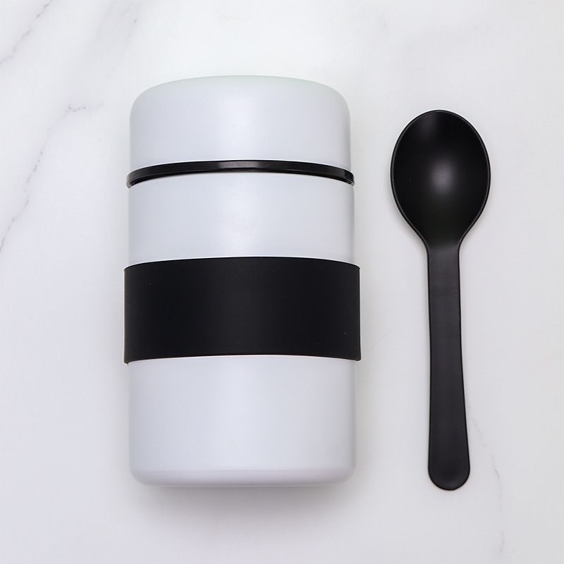 wholesale portable outdoor stainless steel insulated flask food/soup lunch jar 250ml ~500ml White