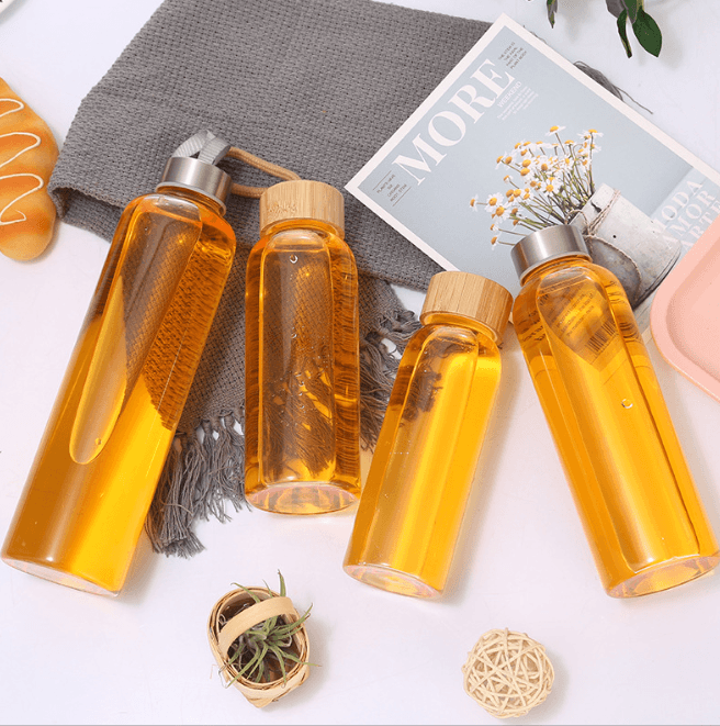 custom wholesale purchase not keeping cold portable Leak Resistant for handbag glass narrow mouth screw cap strap and no handle water bottle 250ml ~500ml White