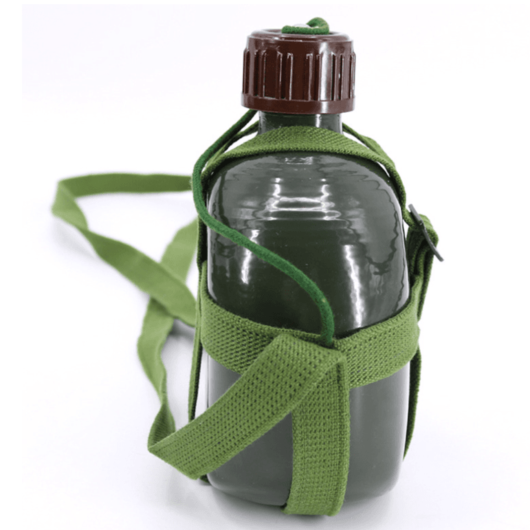 Aluminum Military Camouflage Large Capacity Outdooor Water Flask Sport Jugs Narrow Mouth 1000ml ~ 2000ml Green