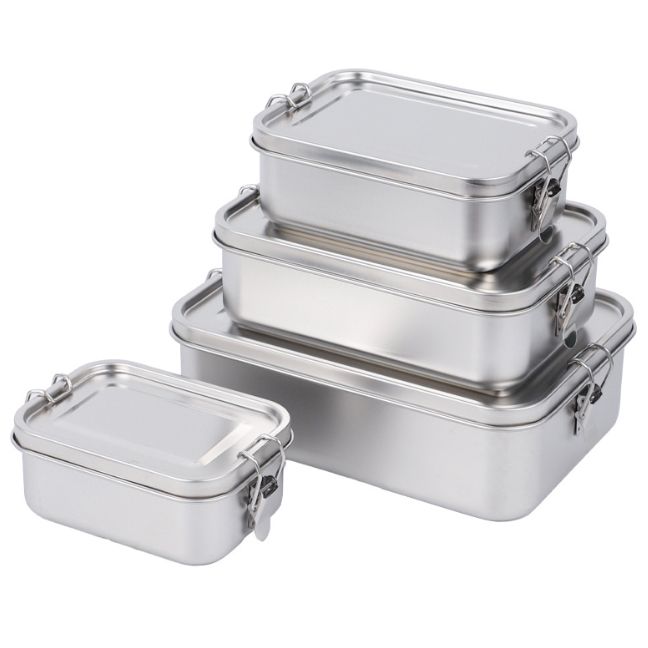 classic stainless steel 304 lunch/Bento Box Leak-Proof with removable divider 2000ml & above Steel classic stainless steel 304 lunch/Bento Box Leak-Proof with removable divider 2000ml & above Steel
