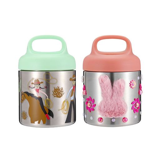 Children cute handle Lunch box