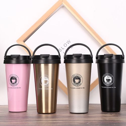 stainless steel wide handle coffee mug