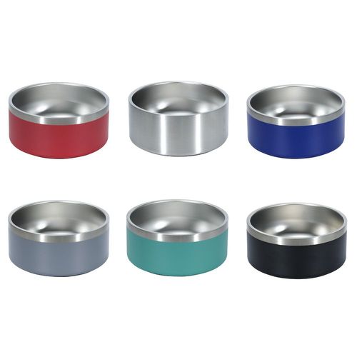 Double wall stainless steel dog bowl
