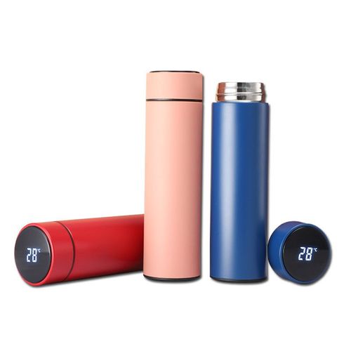 Stainless Steel (18/8Pro) Water Bottle with LED Temperature Display Wide