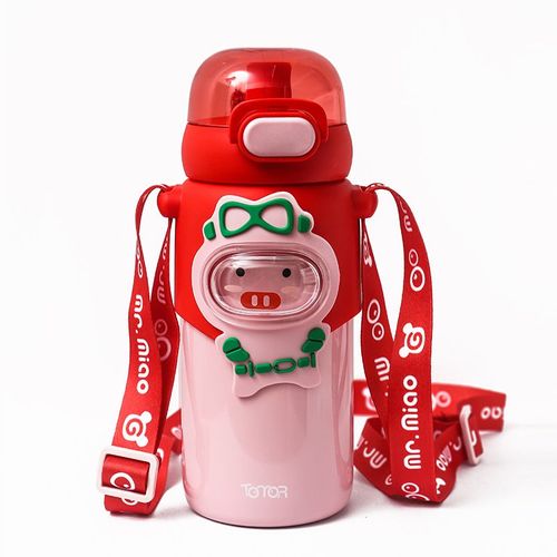 Stainless Steel (18/8Pro) Dual use Cartoon Student kids water bottle Wide