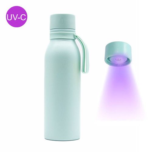 Stainless Steel (18/8Pro) Self Cleaning and Insulated Stainless Steel Water Bottle with UV Water Purifier Medium
