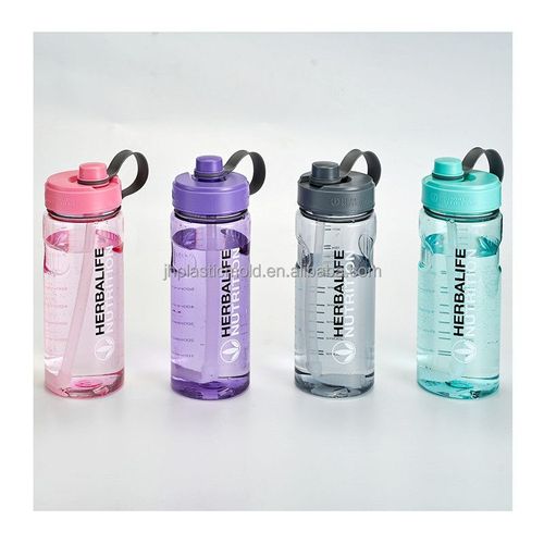 plastic water sport bottle with straw lid & filter
