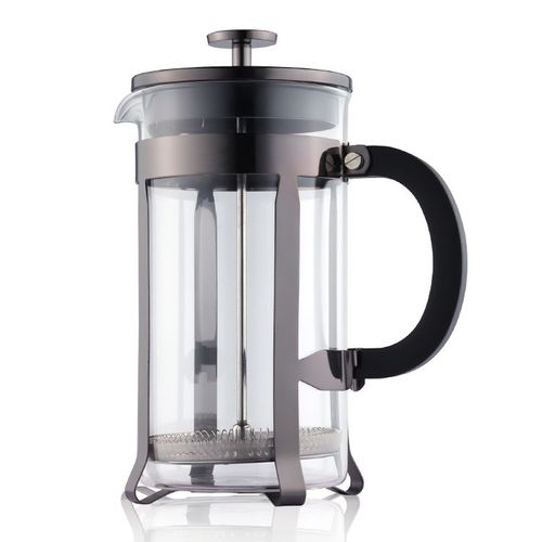 Stainless Steel (18/8Pro) 34oz Glass French Press Coffee Maker Wide