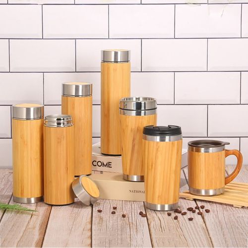 Bamboo insaulted water bottle