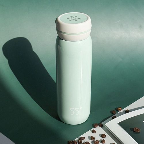 Acero inoxidable (18/8Pro) UVC Autoinizamiento de la botella de agua Thermo 430 ml Medio