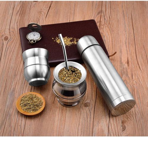 Stainless Steel (18/8Pro) Yerba Mate insauled water bottle flask Medium