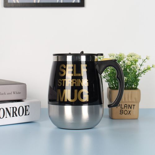 Stainless Steel (18/8Pro) Self auto stirring coffee mug Wide