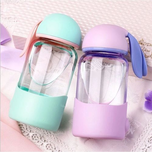 Little Rabbit Kids Glass Water Bottle