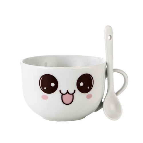 wholesale purchase high quality easy clean ceramics wide mouth with handle coffee/milk tumbler mug with spoon kit