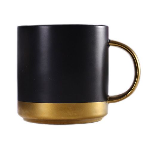 Ceramics Ceramic Coffee mugs with handle and golden bottom Wide