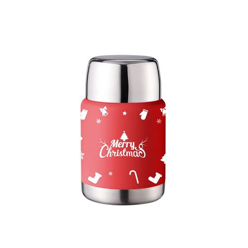 Stainless Steel Thermos Food Jar with Folding Spoon
