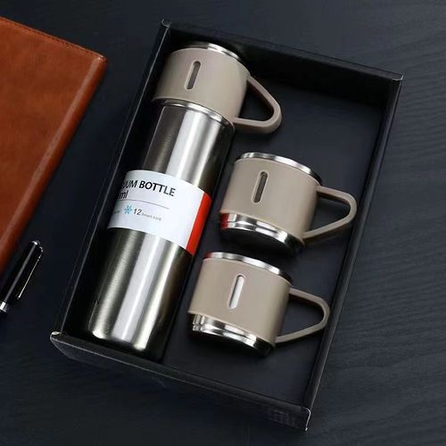 Stainless Steel (18/8Pro) New Stainless Steel vacuum flask travel mug set gift box Wide