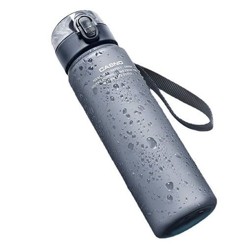 wholesale portable eco-friendly plastic narrow mouth pop up lid strap water bottle