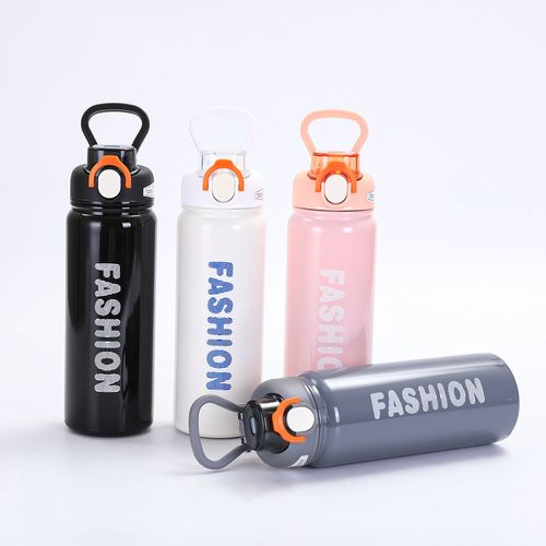 2025 newest stainless steel water bottle with handle and lock button lead proof