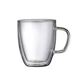 wholesale custom easy clean engraved wide mouth double wall glass mug/cup with handle Anti-scalding 250ml ~500ml Clear wholesale custom easy clean engraved wide mouth double wall glass mug/cup with handle Anti-scalding 250ml ~500ml Clear