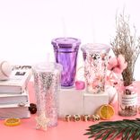 Plastic tumbler with straw Plastic tumbler with straw