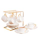 custom wholesale purchase easy clean high quality ceramics wide mouth cup saucer set Up to 250ml White custom wholesale purchase easy clean high quality ceramics wide mouth cup saucer set Up to 250ml White