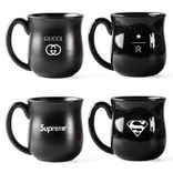Ceramics Wide Mouth Coffee Mug Ceramics 250 ml de large 250 ml ~ 500 ml noir