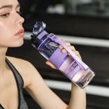  BPA FREE Tritan sports water bottle with wide mouth and 1-click open lid