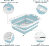 Custom Vegetable Washing Basket Silicone Dish Tub Foldable Chopping Board with Colander for BBQ Prep/Picnic/Camping Blue Custom Vegetable Washing Basket Silicone Dish Tub Foldable Chopping Board with Colander for BBQ Prep/Picnic/Camping Blue