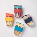 Glass water bottle with straw Glass water bottle with straw