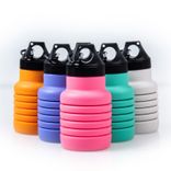 Collapsible Silicone Water Sports Bottle with handle Collapsible Silicone Water Sports Bottle with handle