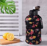 Half Gallon Water Bottle with Sleeve and Straw