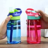 Bpa Free kids Clear Plastic Water Bottle With Straw