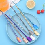 Metal Shovel coffee Straw Spoons Metal Shovel coffee Straw Spoons