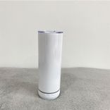 customizable sublimation eco-friendly Leak Resistant stainless steel sus 304 wide mouth sip lid water bottle with blueteeth speaker 500ml ~ 1000ml Red
