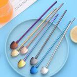 Metal Shovel coffee Straw Spoons Metal Shovel coffee Straw Spoons