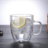 wholesale custom easy clean engraved wide mouth double wall glass mug/cup with handle Anti-scalding 250ml ~500ml Clear wholesale custom easy clean engraved wide mouth double wall glass mug/cup with handle Anti-scalding 250ml ~500ml Clear