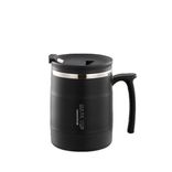 Stainless Steel (18/8Pro) newest office coffee mug with straw and foldable spoon Wide 500ml ~ 1000ml Seagrass