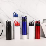 Bouteille d'eau sport à bouche large en aluminium pour voyages en plein air et voyage 500 ml ~ 1000 ml de rouge
