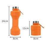 wholesale gym/fitness outdoor fordable portable silicone dumbbel sport water bottle 500ml ~ 1000ml Black wholesale gym/fitness outdoor fordable portable silicone dumbbel sport water bottle 500ml ~ 1000ml Black