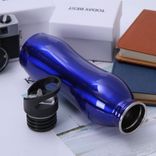 Bouteille d'eau de sport en aluminium, légère et durable, portable, pour l'extérieur, 250ml ~ 500ml, bleu, vente en gros